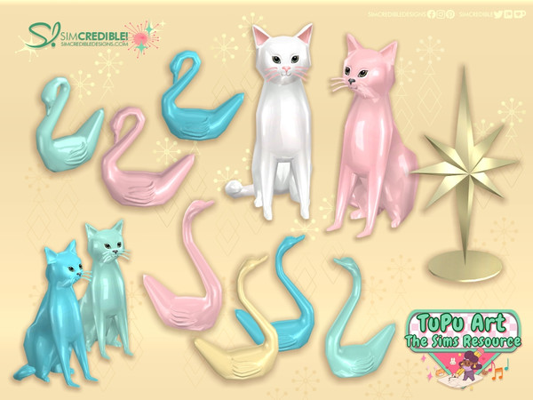 Sims 4 — Sweet - Tupu Art Collab Star Sculpture by SIMcredible! — Happy to be part of such a cutie collab, we brought the