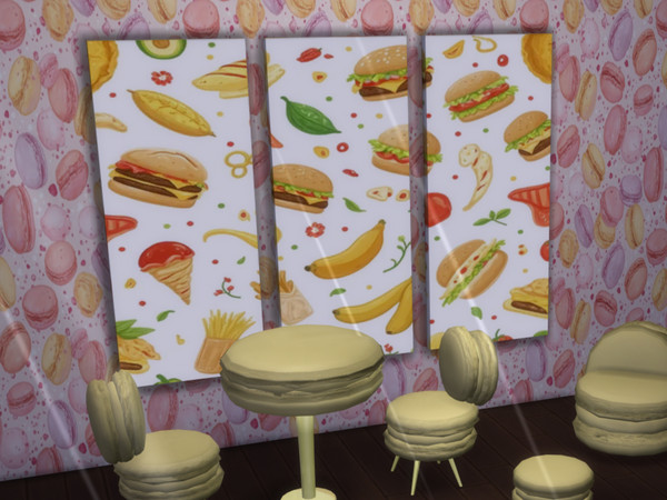 Sims 4 — Macaron Kitchen Chair by maddycakes94 — For your foodie decorating needs and bakery!