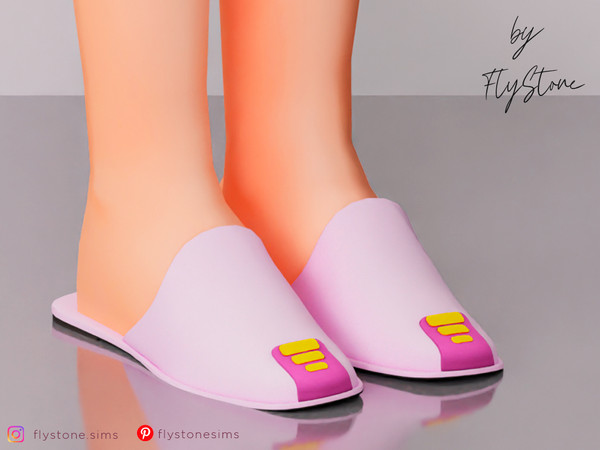 Sims 4 — Child Slippers With Toe Cap by FlyStone — comfortable child slippers with decorative elements