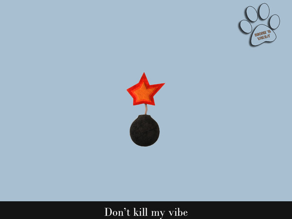 Sims 4 — Don't kill my vibe - Bomb Cushion by siomisvault — I ate the S when I was making the set hahaha but it's the