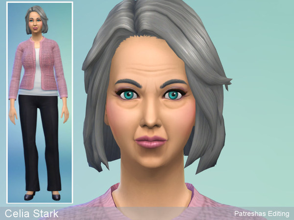 Sims 4 — Celia Stark by patreshasediting2 — Celia Stark, Elderly Queen, She is quirky and fun, has the most amazing