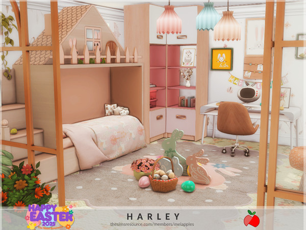 Sims 4 — HAPPY EASTER  - Harley - kids room by melapples — an Easter bunny themed kids room. enjoy! 6x8