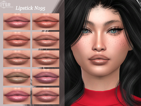 Sims 4 — Lipstick N195 by Layla — Previews were made using HQ Mod