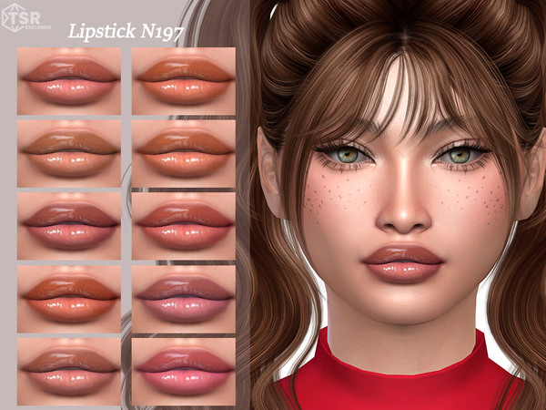 Sims 4 — Lipstick N197 by Layla — Previews were made using HQ Mod