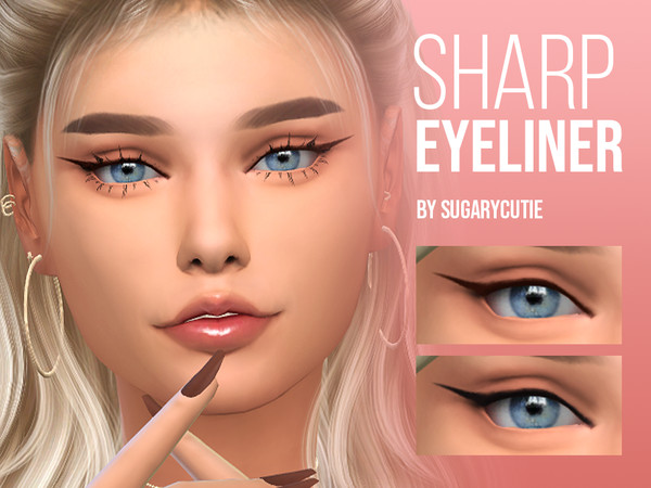 Sims 4 — Sharp Eyeliner by SugaryCutie — Eyeliner