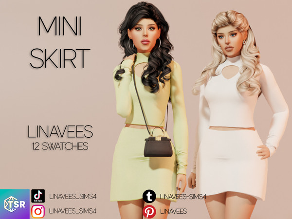 Sims 4 — NINA - MINI SKIRT by linavees — New Mesh