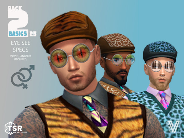 Sims 4 — B2B25 Eye See Specs by SimmieV — We're bringing the party back to your face. These glasses aren't about seeing