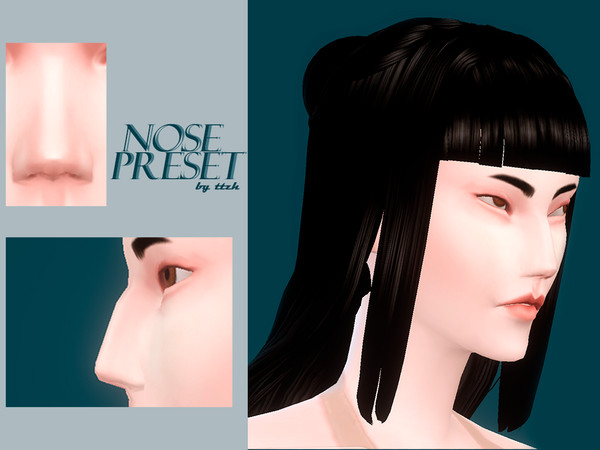 Sims 4 — nose preset 1 by ttzh — A nose preset for female Sims. Preset is suited for Child - Elders and all occults