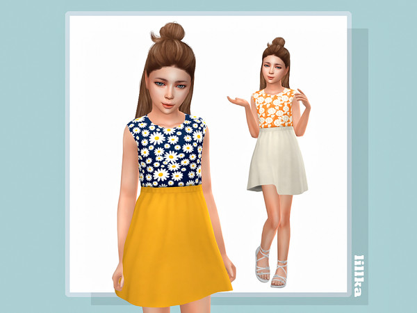 Sims 4 — Uliana Dress by lillka — 6 swatches