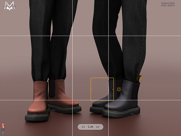 Sims 4 — [PATREON] Ankle Boots (Male) by Mermalade — New Mesh