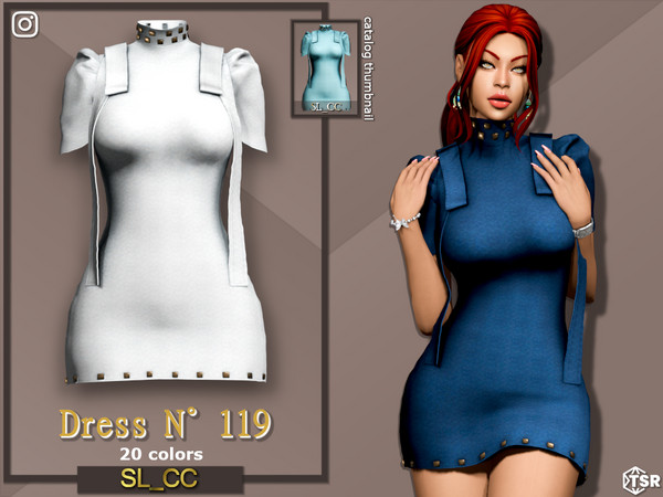 Sims 4 — SL_Dress_119 by Mona — -New Mesh-