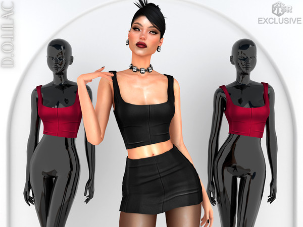 Sims 4 — Satin Set (Top) DO0765 by DOLilac — Custom thumbnail