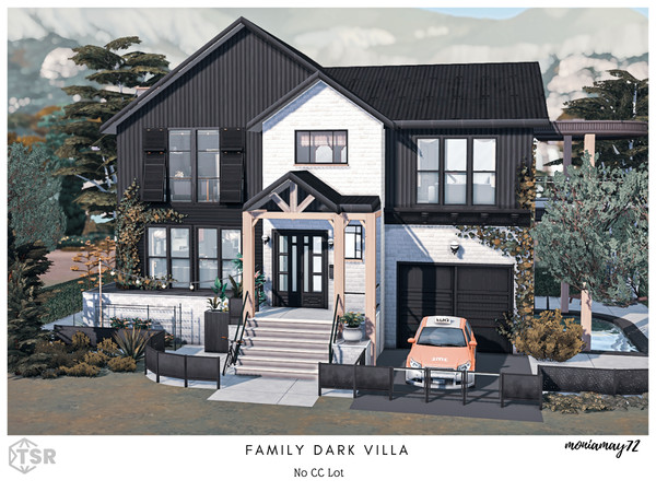 Sims 4 — Family Dark Villa by Moniamay72 — A lovely Family House.