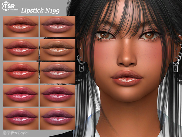 Sims 4 — Lipstick N199 by Layla — Previews were made using HQ Mod
