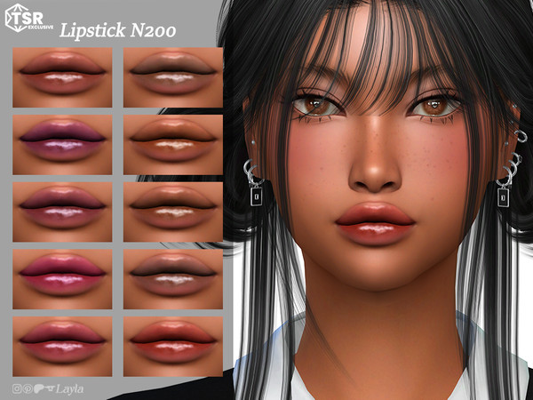 Sims 4 — Lipstick N200 by Layla — Previews were made using HQ Mod