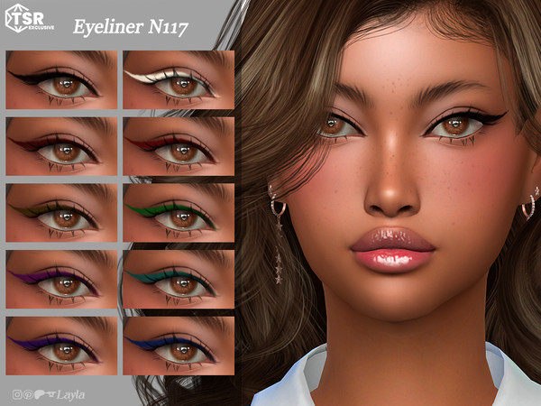 Sims 4 — Eyeliner N117 by Layla — Previews were made using HQ Mod