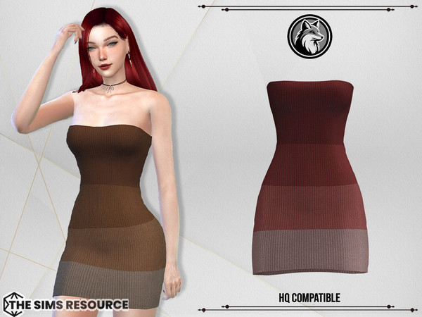 Sims 4 — Melina Dress by ForLima — 4 Colors