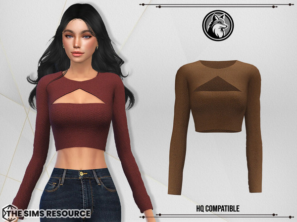 Sims 4 — Millie Top by ForLima — 6 Colors