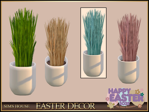 Sims 4 — Sims House GRASS VASE | EASTER DECOR by Sims_House — EASTER DECOR