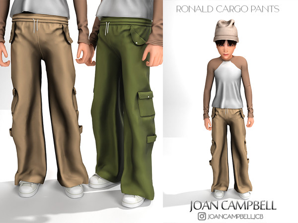 Sims 4 — RONALD CARGO PANTS (CHILD) by Joan_Campbell_Beauty_ — 7 swatches Custom thumbnail Original mesh
