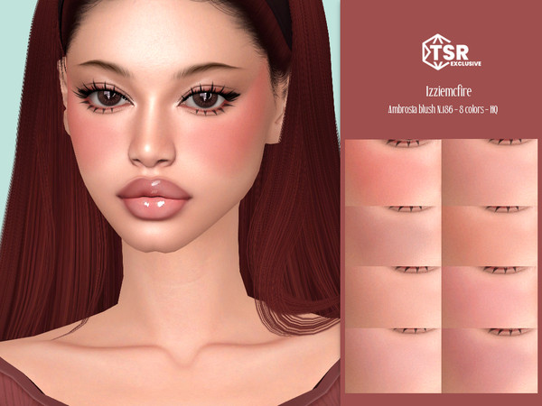 Sims 4 — IMF Ambrosia Blush N.186 by IzzieMcFire — Ambrosia Blush N.186 contains 8 colors in hq texture.