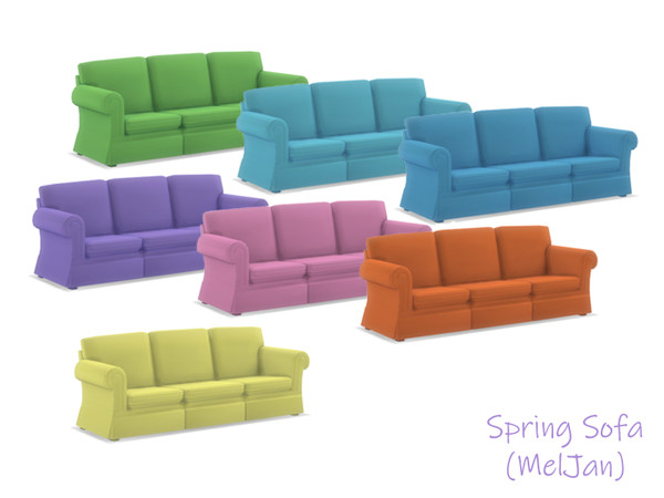 Sims 4 — [MelJan] Spring colored sofa by MelJan2 — Spring colored sofa