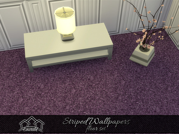 Sims 4 — Striped Wallpapers floor1 by Emerald — Add a unique decor statement with striped wallpapers.(floor set)