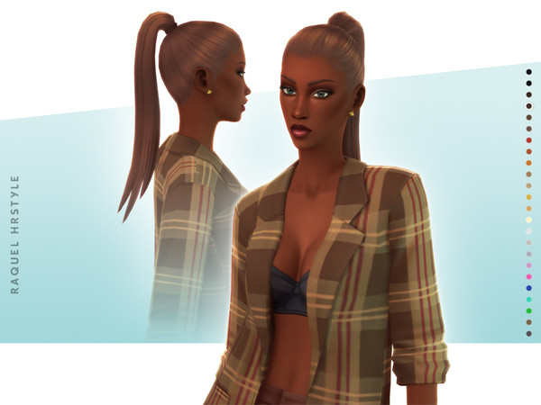 Sims 4 — Raquel Hairstyle - Style 3 by simcelebrity00 — This sleek high updo hairstyle comes in the 24 EA hair colors and