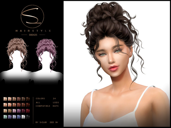 Sims 4 — S-Club_080425_Updo hairstyle by S-Club — Updo hairstyle hope you like, thank you.