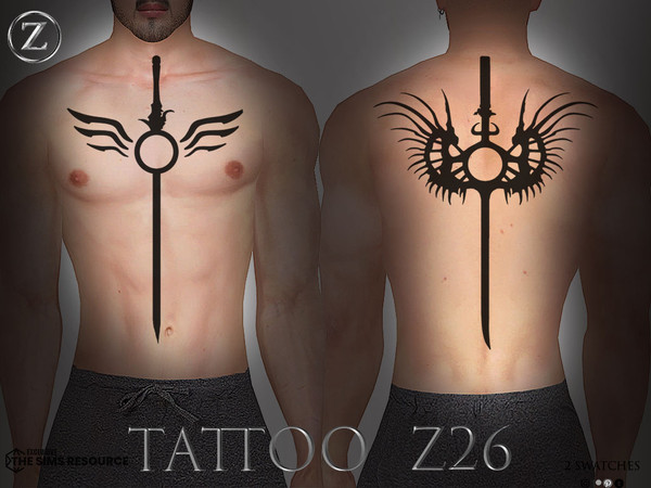 Sims 4 — TATTOO Z26 by ZENX — Base Game