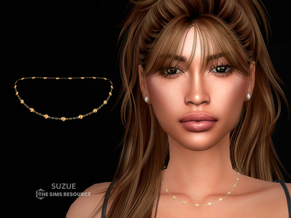 Sims 4 — Alicia V3 Necklace by Suzue — New Mesh (Suzue)