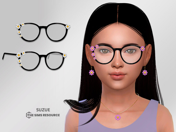 Sims 4 — Spring Glasses Child by Suzue — New Mesh (Suzue)