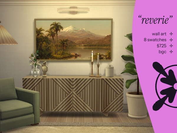 Sims 4 — "Reverie" Impressionist Landscapes by lacunasims by lacunasims — A soft, nostalgic set of landscape
