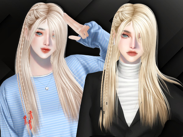 Sims 4 — VivianDang_AF_Hair_KarinRibbon.package by VivianDang — - All new meshes