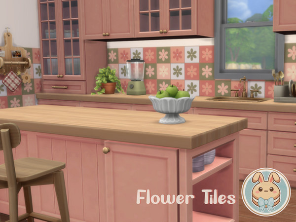 Sims 4 — Flower Tiles by MochiBunnysims — Hello