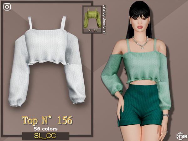 Sims 4 — SL_Top_156 by Mona — -New mesh-