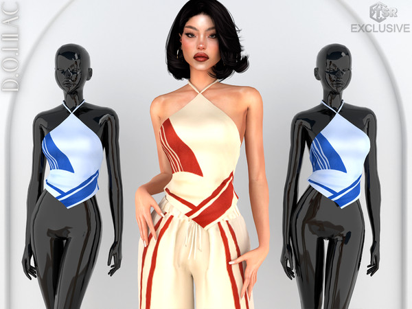 Sims 4 — Silk Scarf Top DO0794 by DOLilac — Custom thumbnail