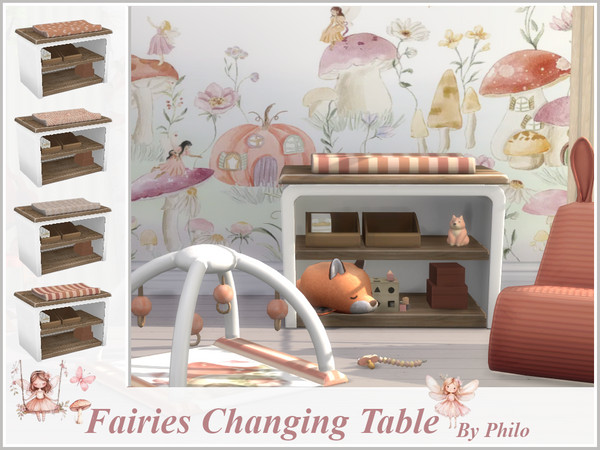 Sims 4 — Philo_Fairies Changing Table by philo — This set includes: