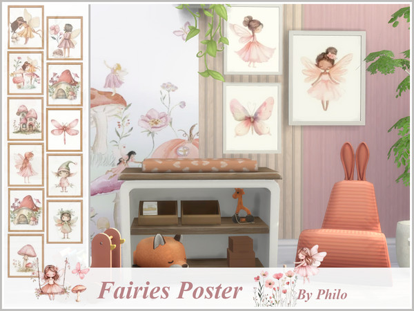 Sims 4 — Philo_Fairies Poster by philo — This set includes:
