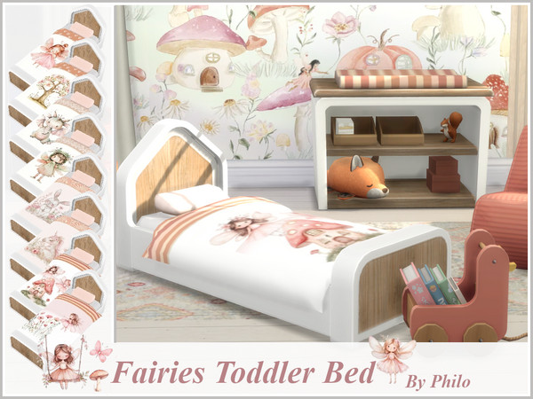 Sims 4 — Philo_Fairies Toddler Bed by philo — This set includes: