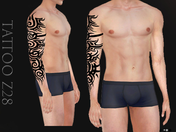 Sims 4 — TATTOO Z28 by ZENX — Base Game