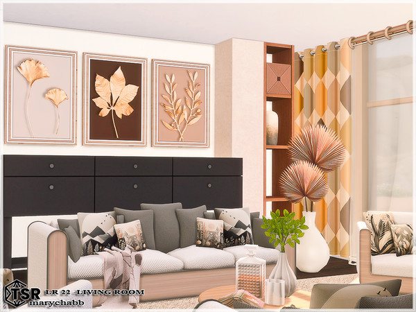 Sims 4 — LR22 -Living Room by marychabb — I present a room - Living Room. Room is fully equipped.
