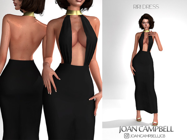 Sims 4 — RIRI DRESS by Joan_Campbell_Beauty_ — 6 swatches Custom thumbnail Original mesh