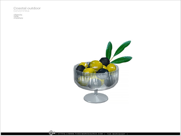 Sims 4 — Coastal outdoor - olives by Severinka_ — A set of furniture and decor for the design of a patio in the style of