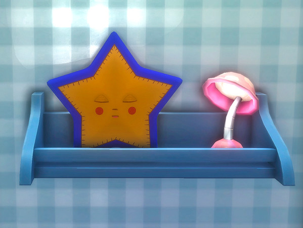 Sims 4 — Star Stuffy by Glycyrrhiza — An adorable star to make your sim's room brighter. Comes in 5 swatches.