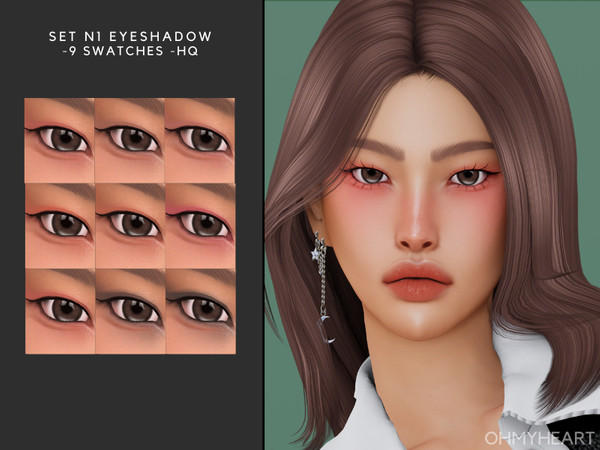Sims 4 — Set N1 - Eyeshadow by ohmyheart — -9 Swatches