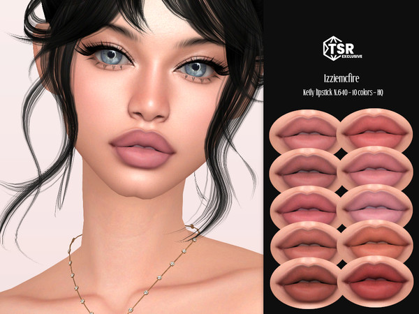 Sims 4 — IMF Keily Lipstick N.640 by IzzieMcFire — Keily Lipstick N.640 contains 10 colors in hq texture. Standalone item