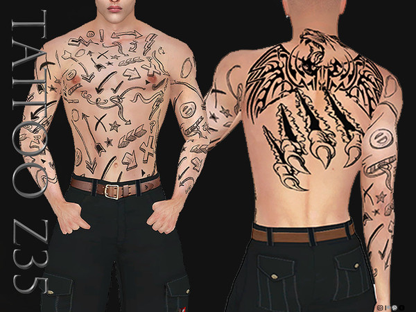 Sims 4 — TATTOO Z35 by ZENX — Base Game