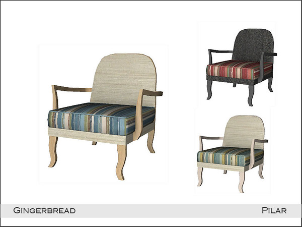 Sims 4 — Pilar Gingerbread LivingChair by Pilar — Dare with a different decoration and mix different materials.