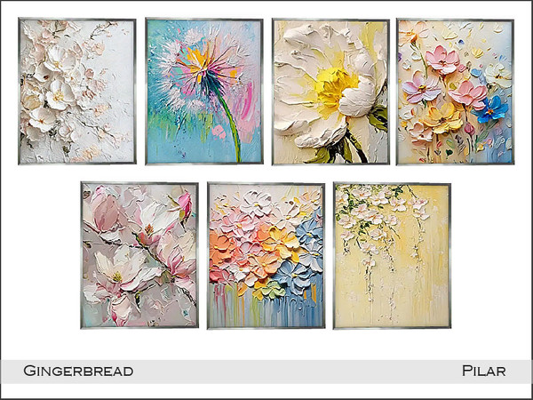 Sims 4 — Pilar Gingerbread Painting1 by Pilar — Dare with a different decoration and mix different materials.